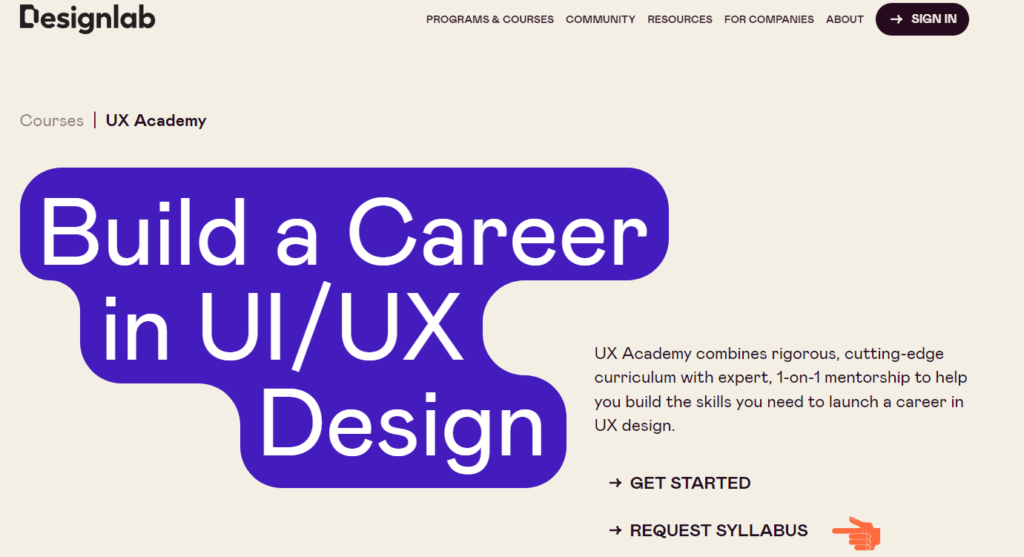 Designlab Ux Academy, web design courses for beginners